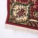 Persian oriental rug with medallion and floral pattern in red tones 225 x 165 cm
