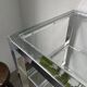 Pair of chrome and glass shelves from the 70s