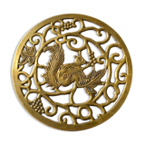 Dessous de plat en laiton motif écureuil