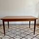 Rectangular teak Scandinavian dining table, extendable, vintage 1960s.