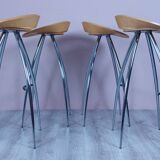 Set of 4 Magis Lyra Bar Stools 1990's.