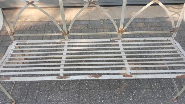 Banc de jardin français antique, banc de parc