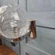 Vintage Space Age chrome wall light – Moulded glass globe