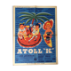 Affiche cinéma "Atoll K" Laurel & Hardy 60x80cm 1951