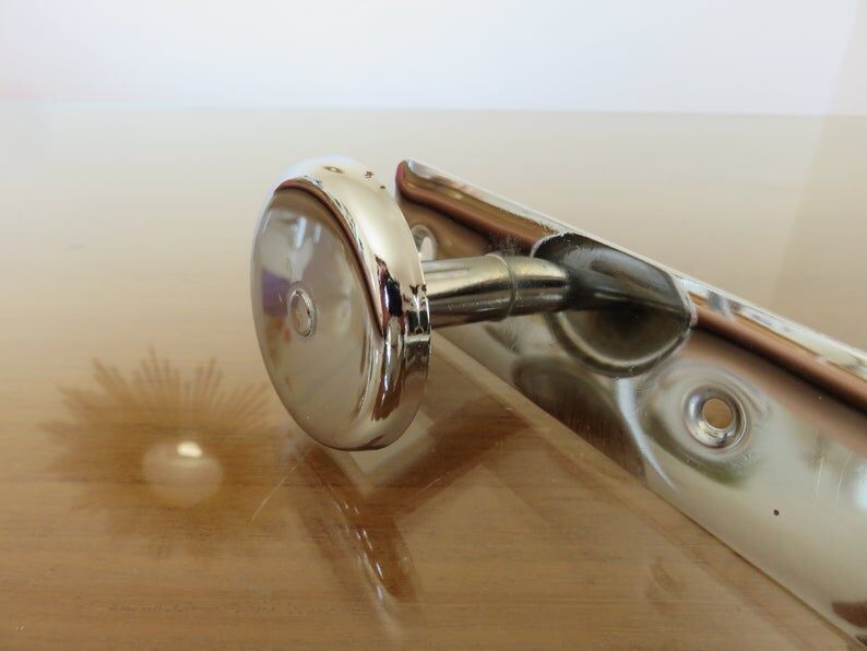 70s chrome metal coat holder