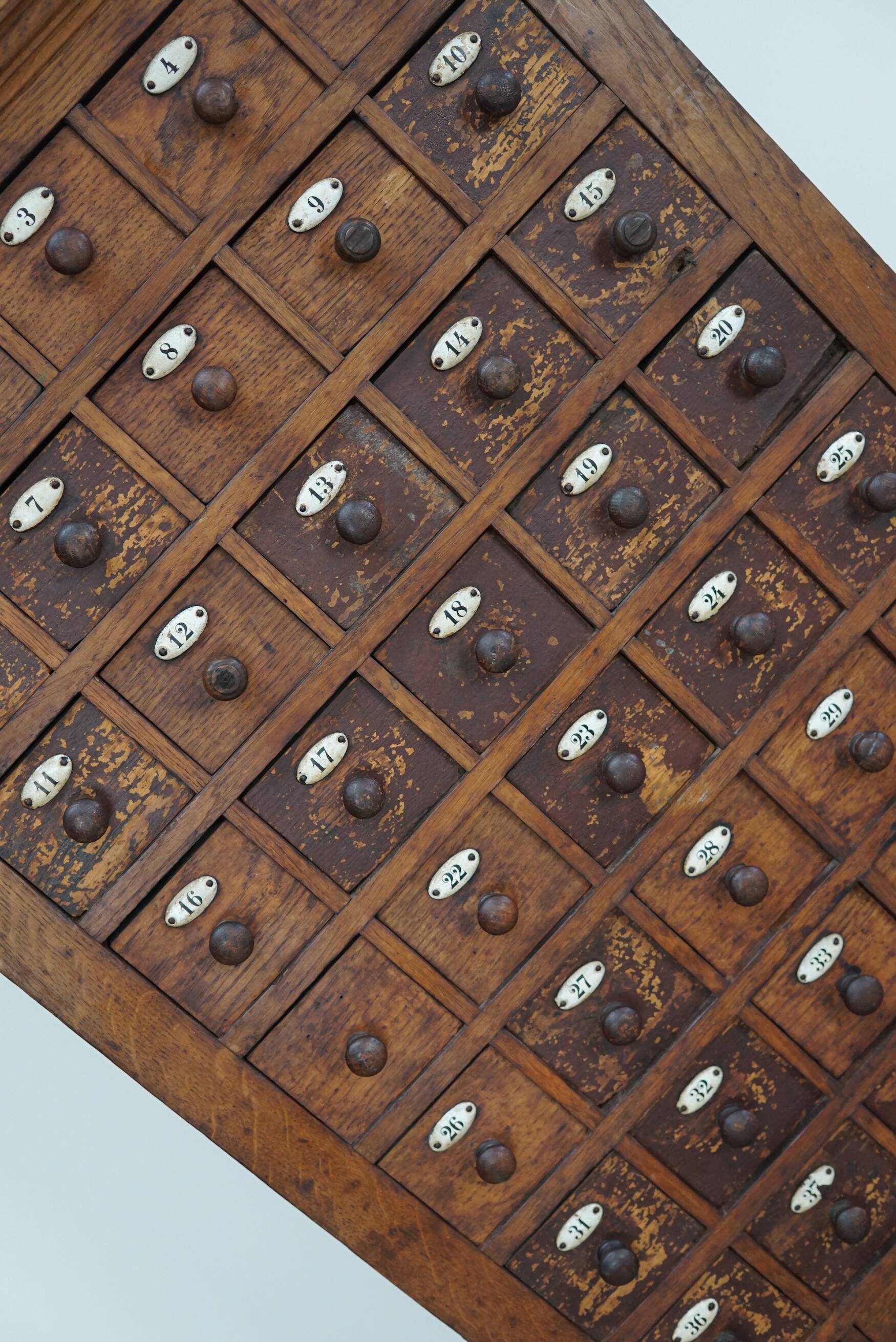 Jeweller's / Watchmaker's Cabinet in French Oak, Early 20th Century