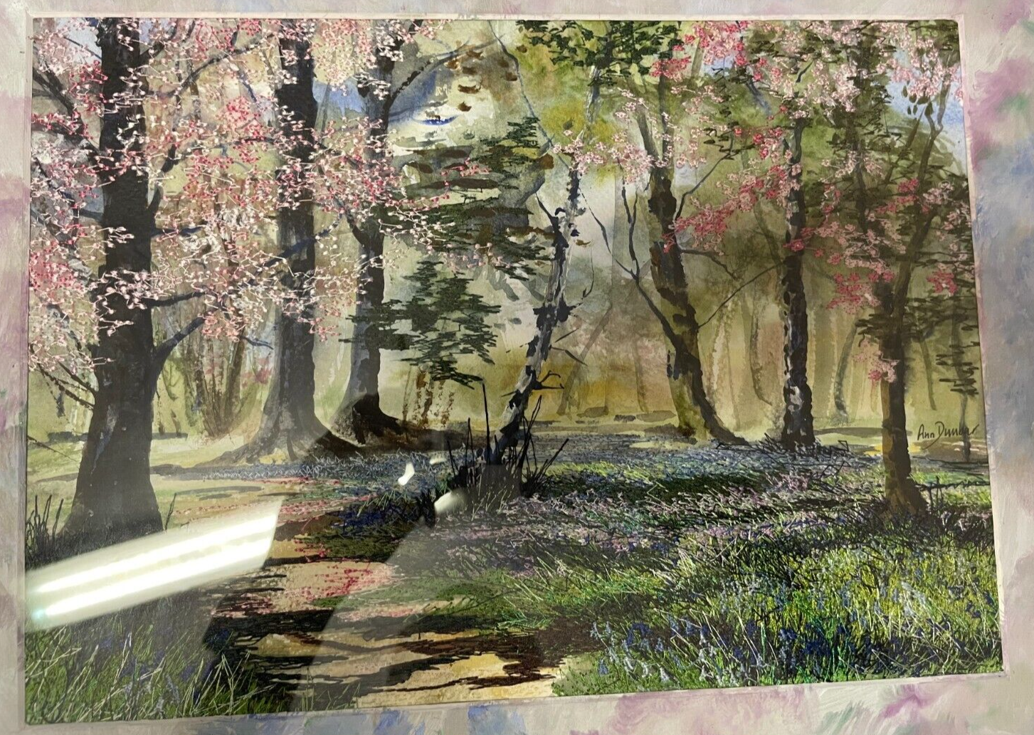 Watercolor ann dunbar "spring orchard" 30x40 cm