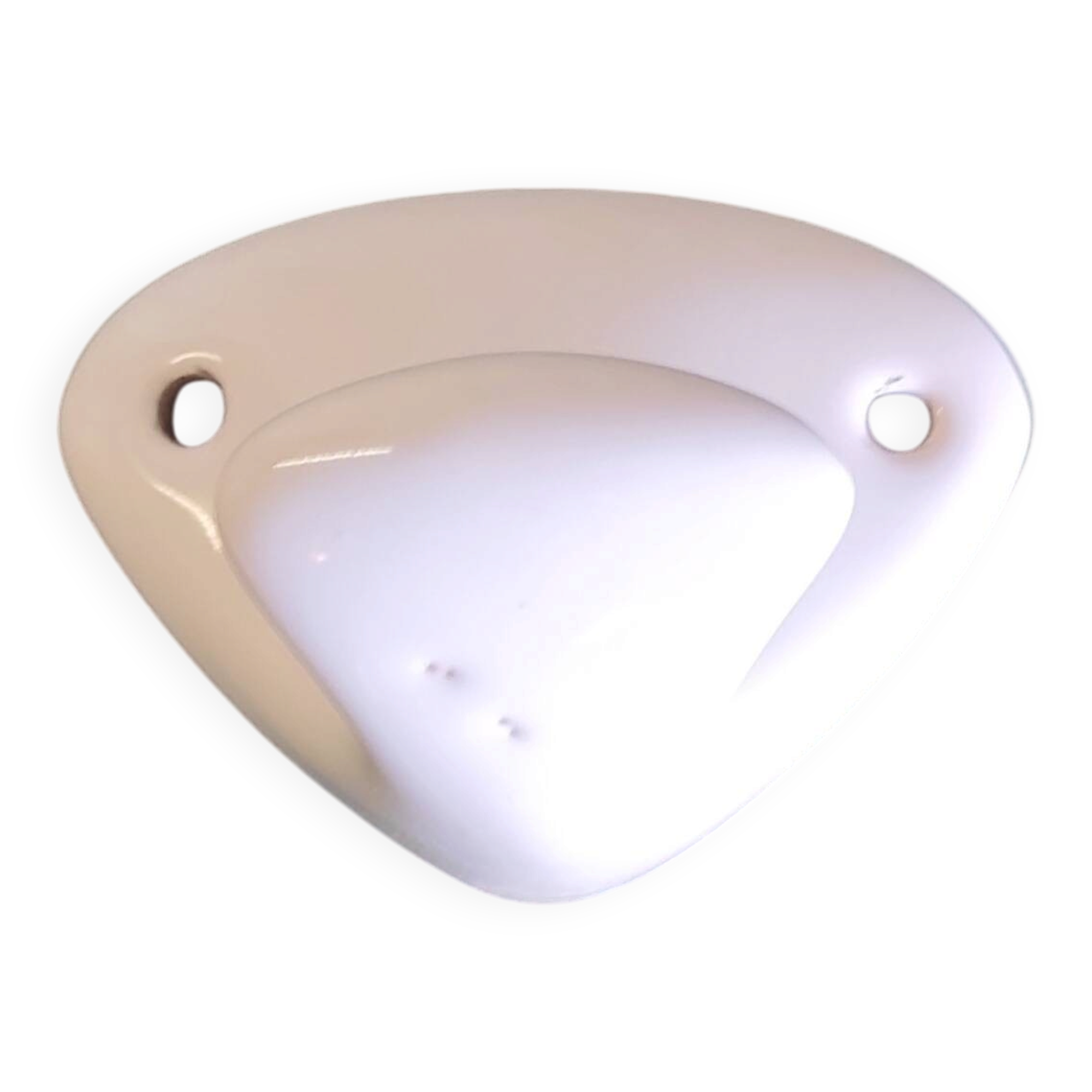 Wall-mounted coat hook in porcelain - mid 20th century