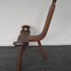 Vintage Spanish Wooden Chair and Stool from the 1970s