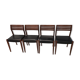Suite of 4 chairs Scandinavian teak vintage 1970s