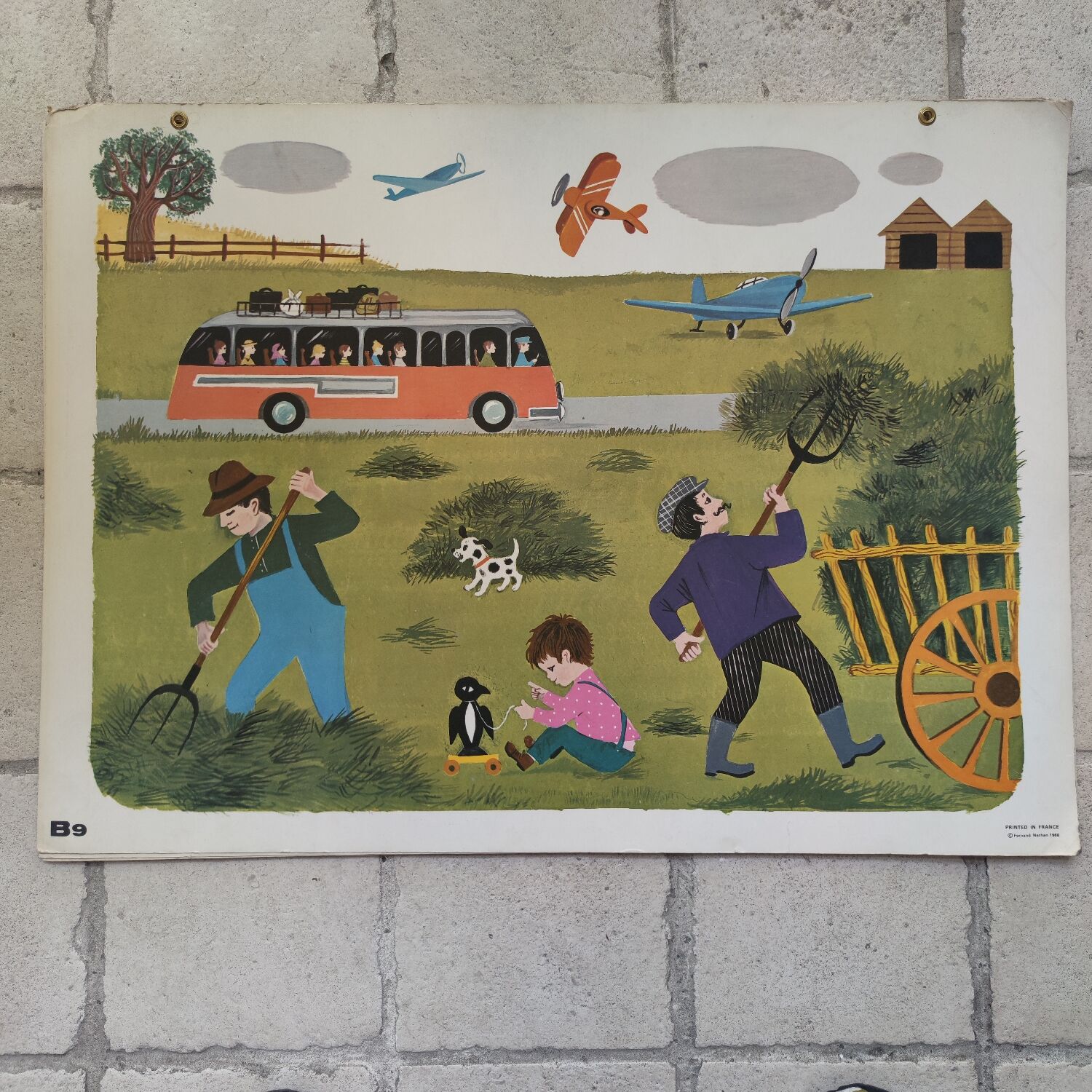 Set 6 Fernand Nathan School Posters 1965