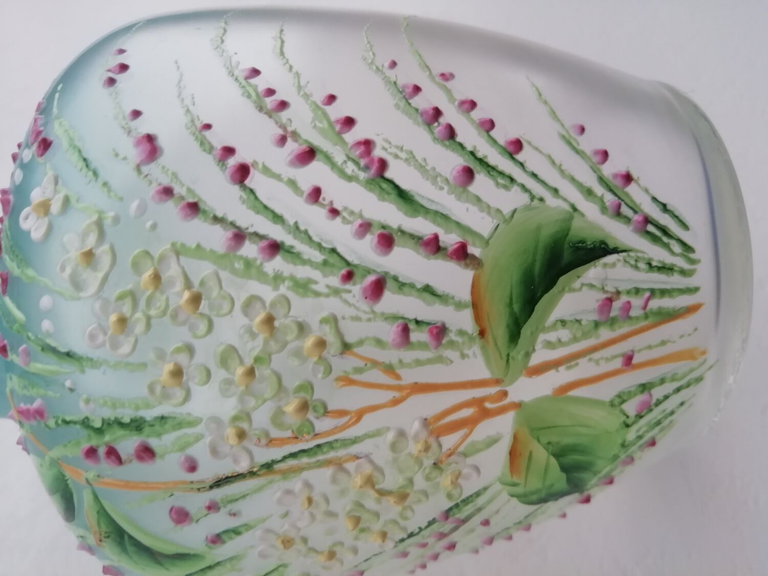 Enameled decorative carafe