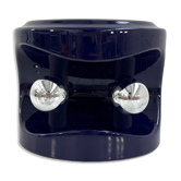Blue night / mauve ceramic table lamp by Perdomello 70, 1970