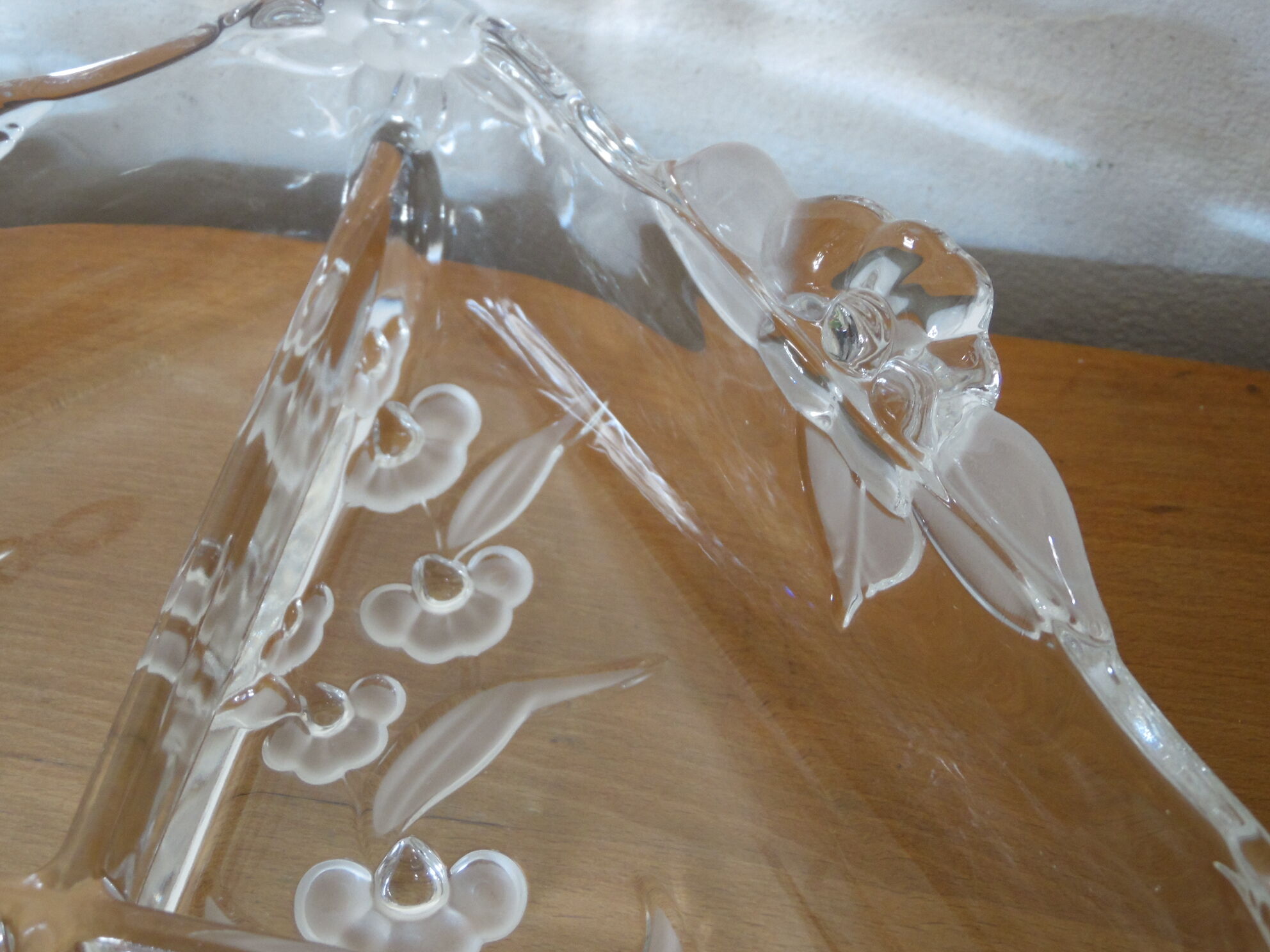 Plat a compartiment en verre epais deco laqué