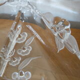 Large dish has a thick glass compartment deco lacased