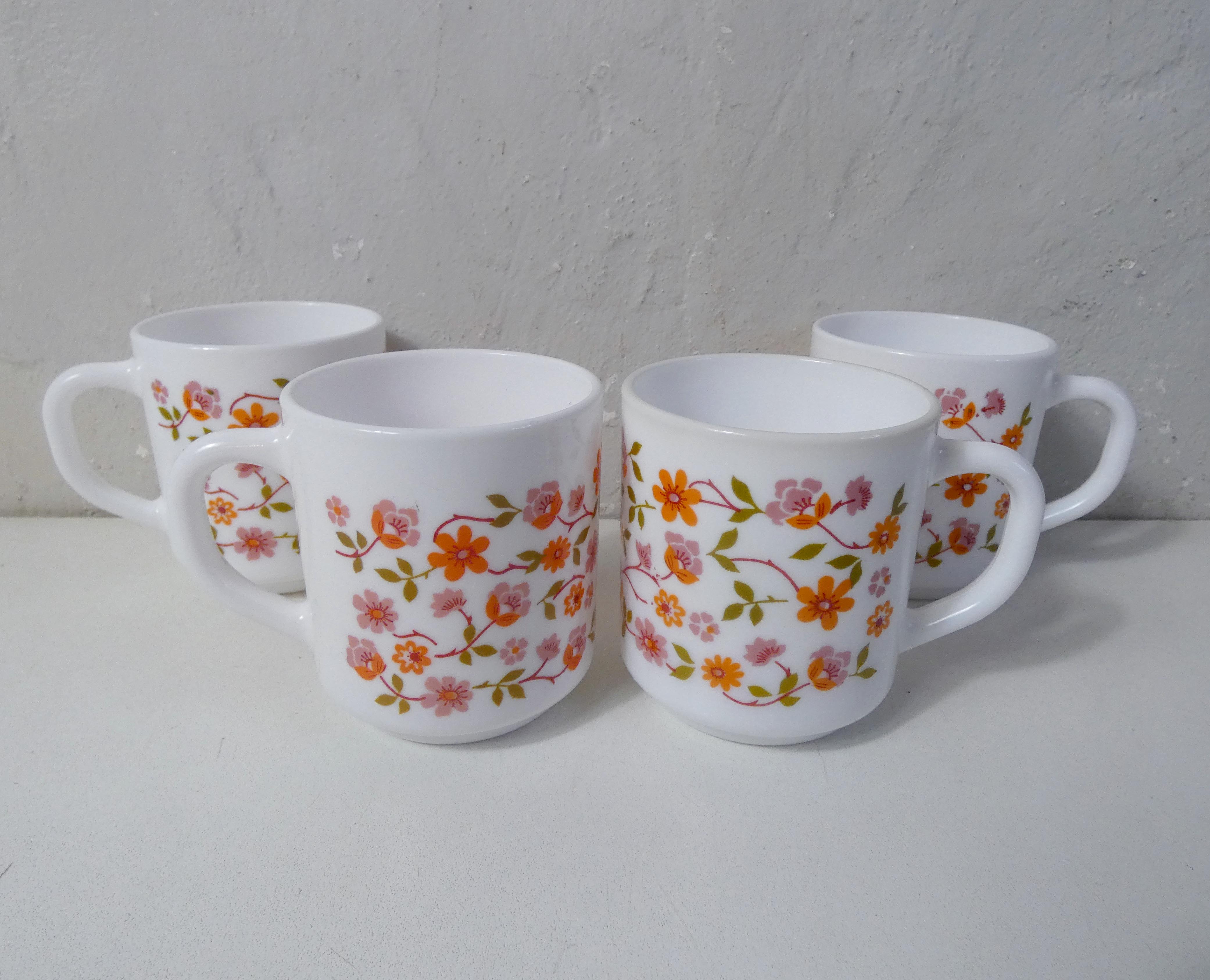 4 mugs arcopal Scania vintage