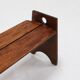 Wabi Sabi Style Stained Wooden Bench 1960s