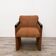 Pair of 1980s corduroy terracotta armchairs