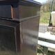 Sideboard 2 doors 1 drawers in blackened wooden support height