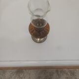 Oil lamp in bronze and crystal