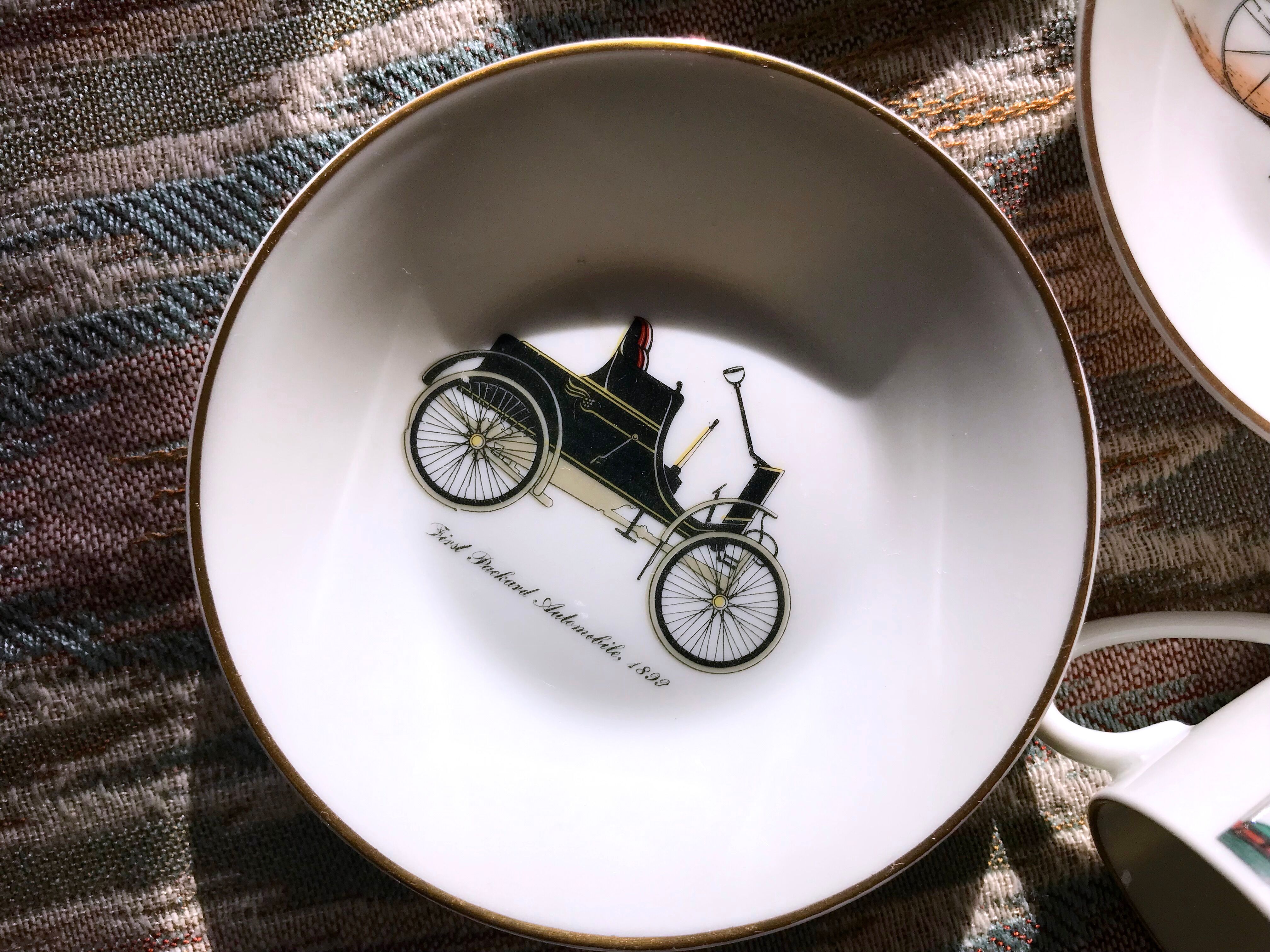 Vintage mocha service collection 6 cups cars real limoges porcelain of paris