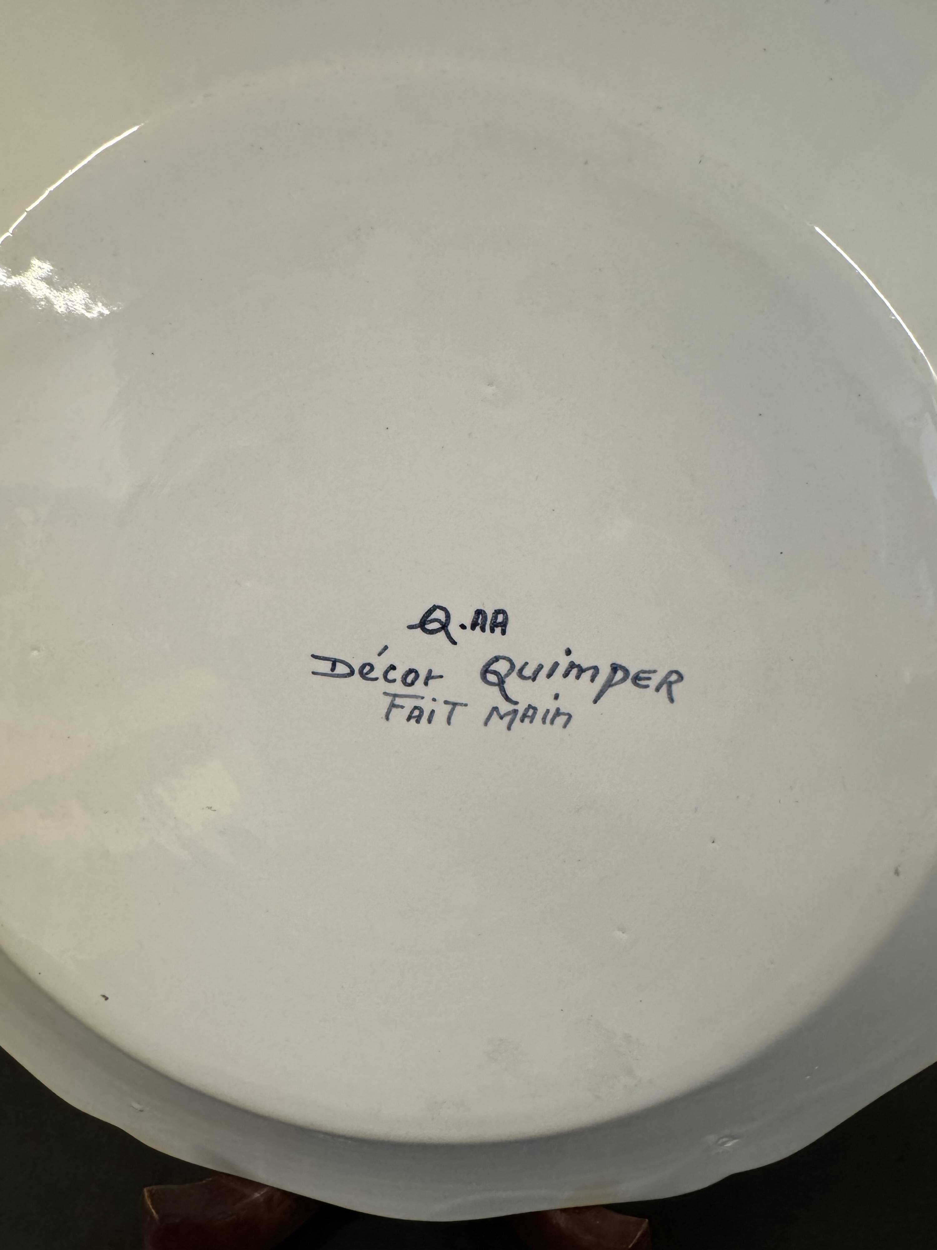 Quimper decorative plate