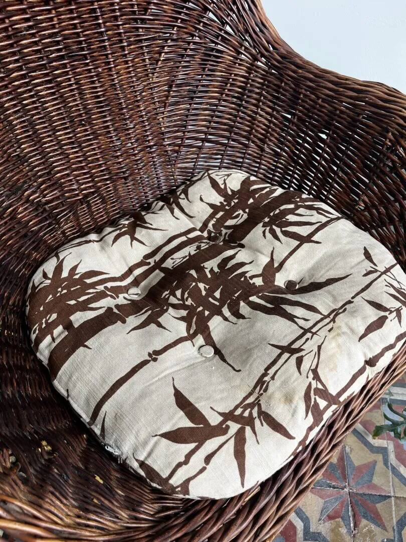 Chaise longue en osier