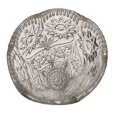 Vintage Molded Glass Vase - Exquisite Floral and Botanical Motifs