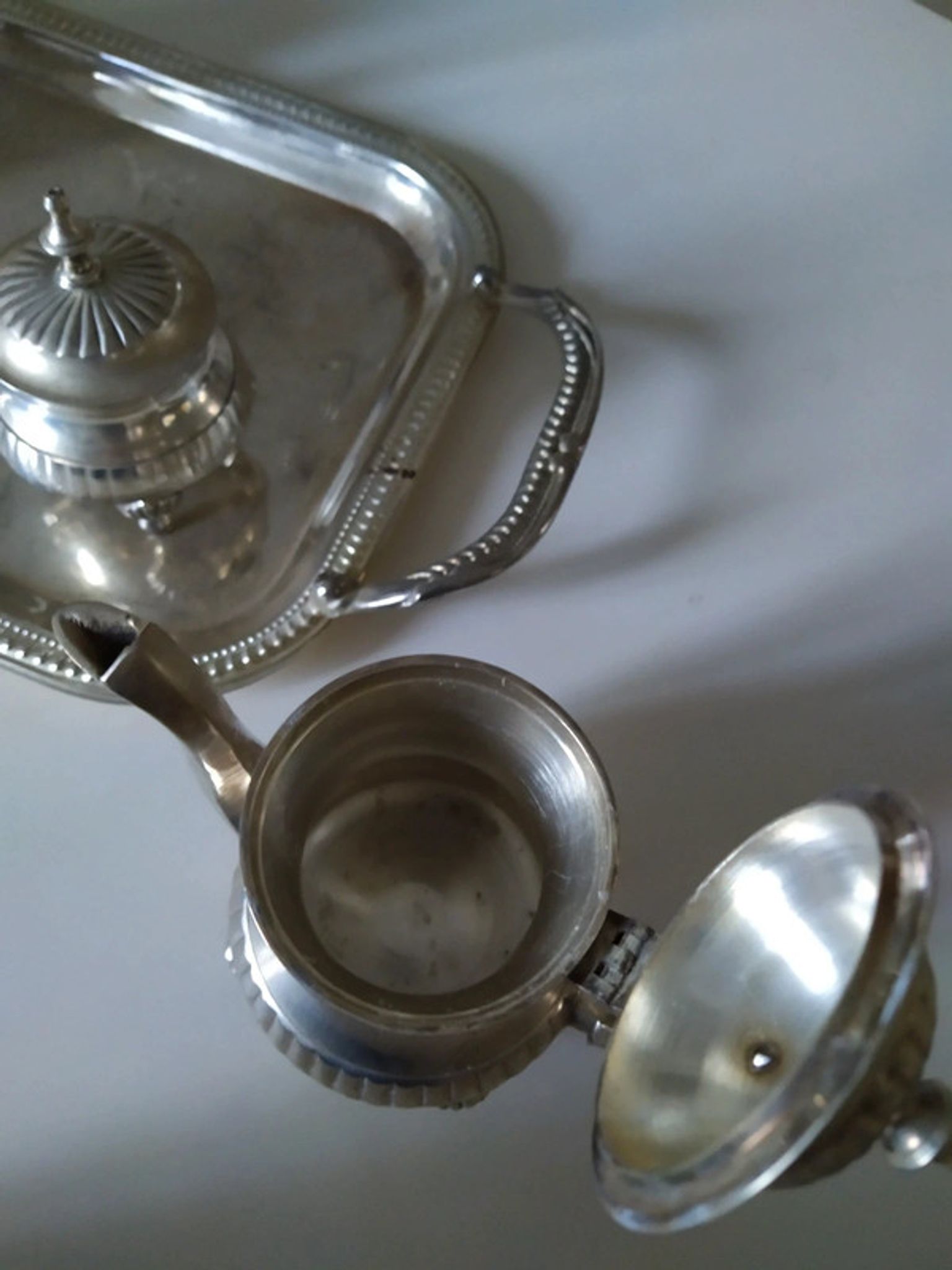 Silver metal coffee set