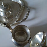 Silver metal coffee set