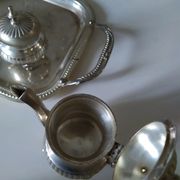 Silver metal coffee set