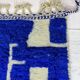 Tapis oued zem berbère colore bleu taille 150 x 250 cm