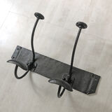 50's black metal vintage coats rack