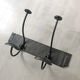 50's black metal vintage coats rack