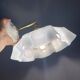 Vintage sky blue opaline wall lamp with shade