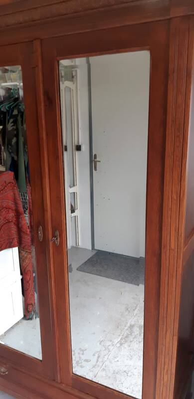 Vintage Parisian glass cabinet.