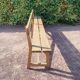 Old wooden church bench with backrest - 3 metres -
