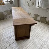 Two-sided central island counter in pine 220cm