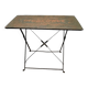 Old French Metal Bistro Folding Table, 1st half 1900s