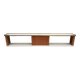 Wall shelf bookcase with brass frieze