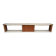 Wall shelf bookcase with brass frieze