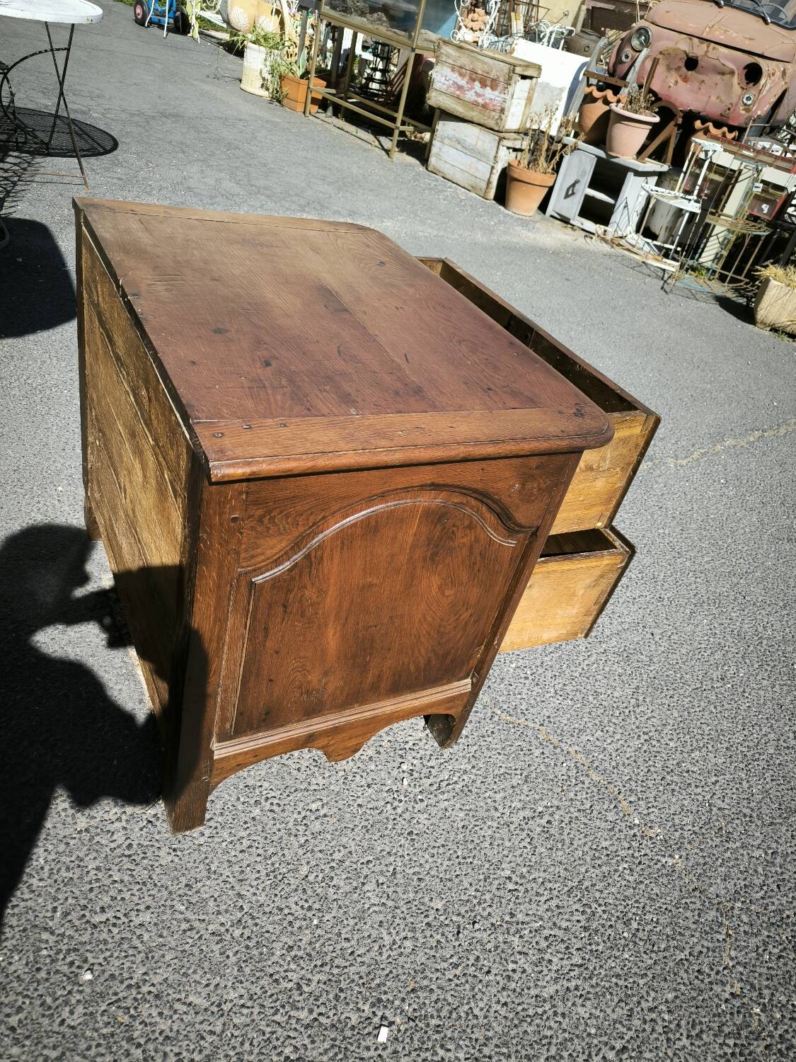 Louis XIV period chest of drawers in solid oak