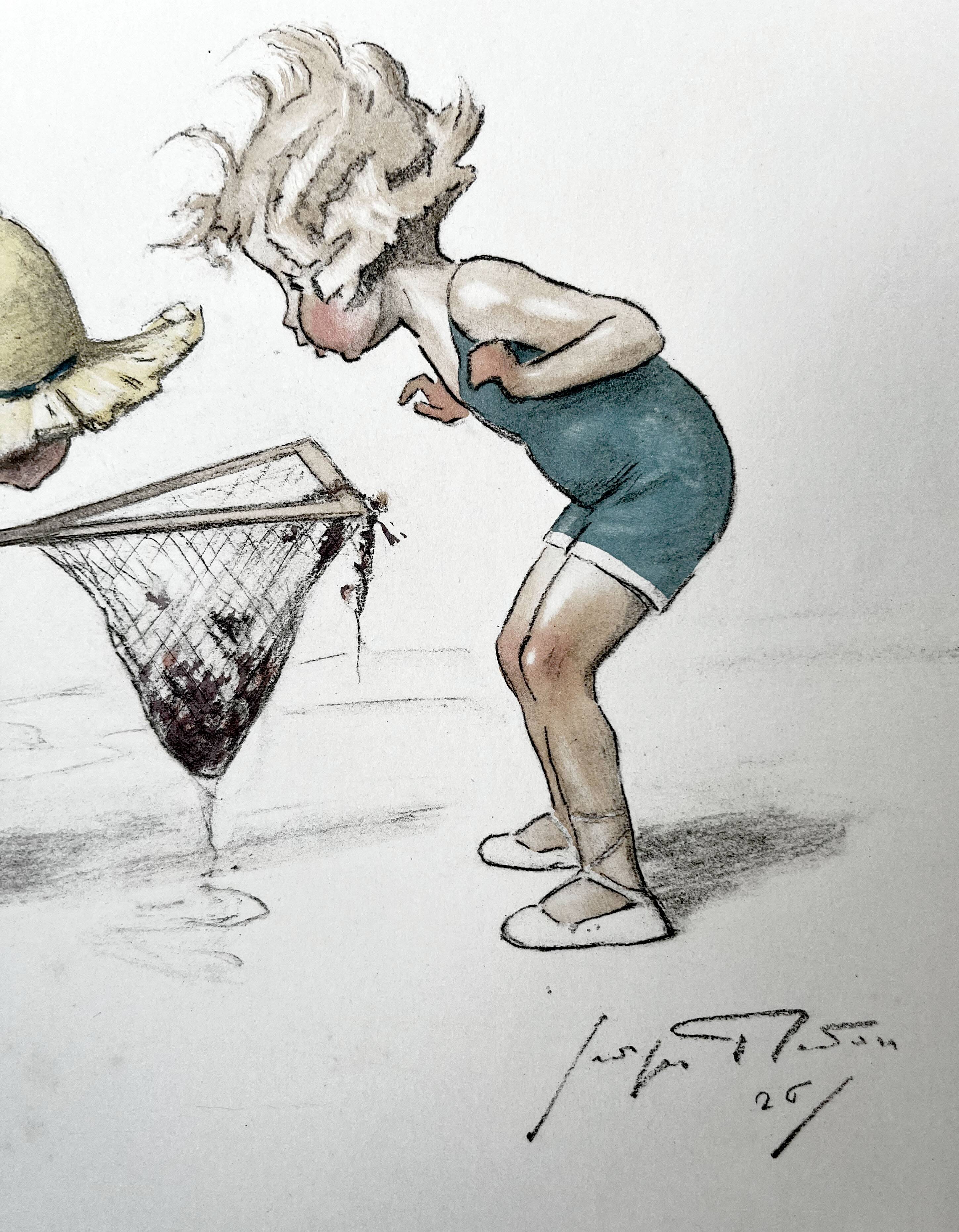 Lithograph “The secrets of the sea” by Georges Redon, 1926