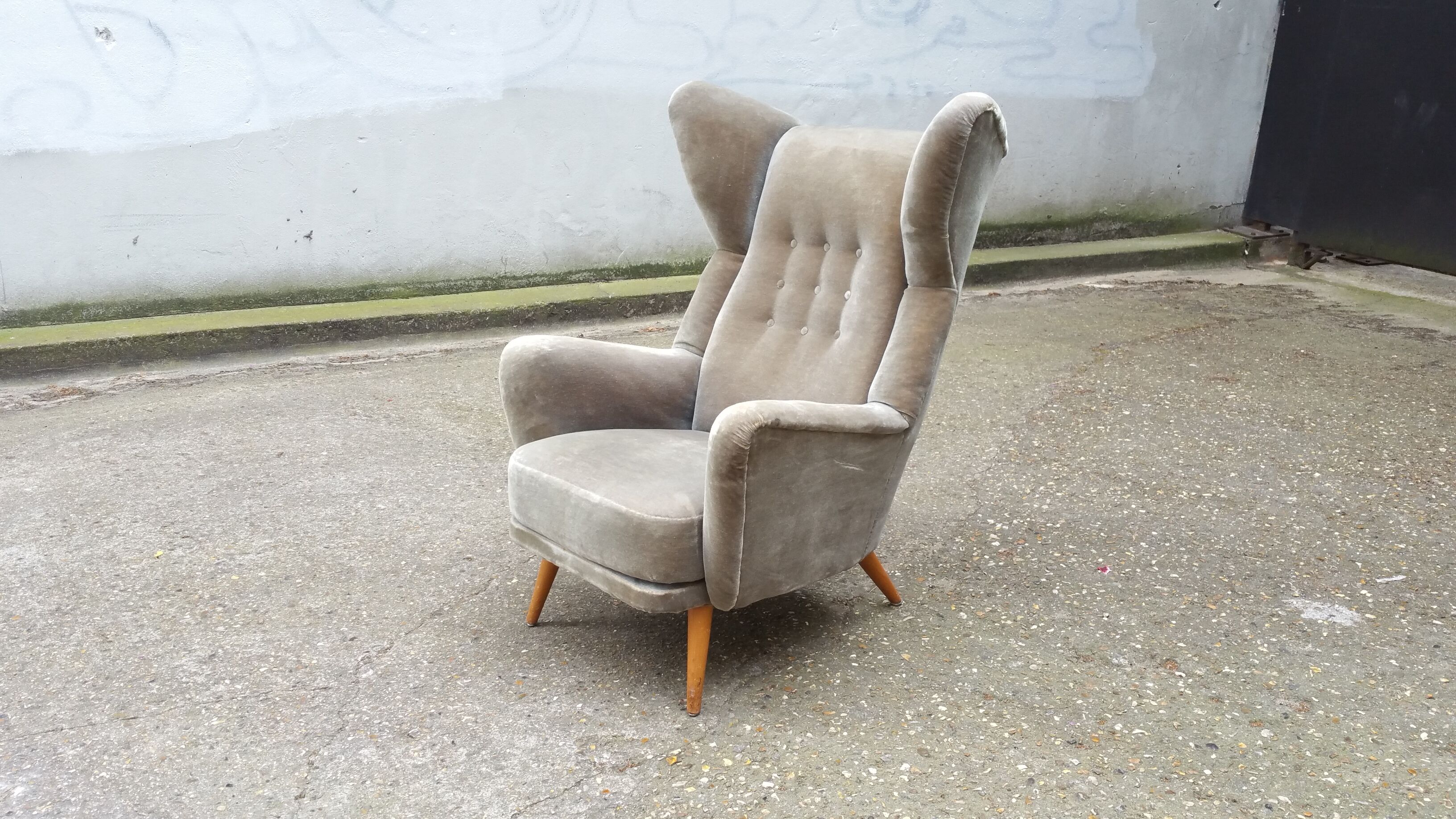 Exceptional Chair has ears Wingback chair years 50