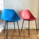 Pair of vintage Pierre Guariche Meurop chairs, antique seating furniture