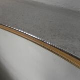 Asymmetric vintage mirror with gold rim, 1960s