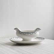 Saucière sur dormant faïence Digoin Sarreguemines Faust.