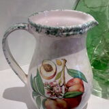 Pitcher decorated with ceramic peaches Himark Italy