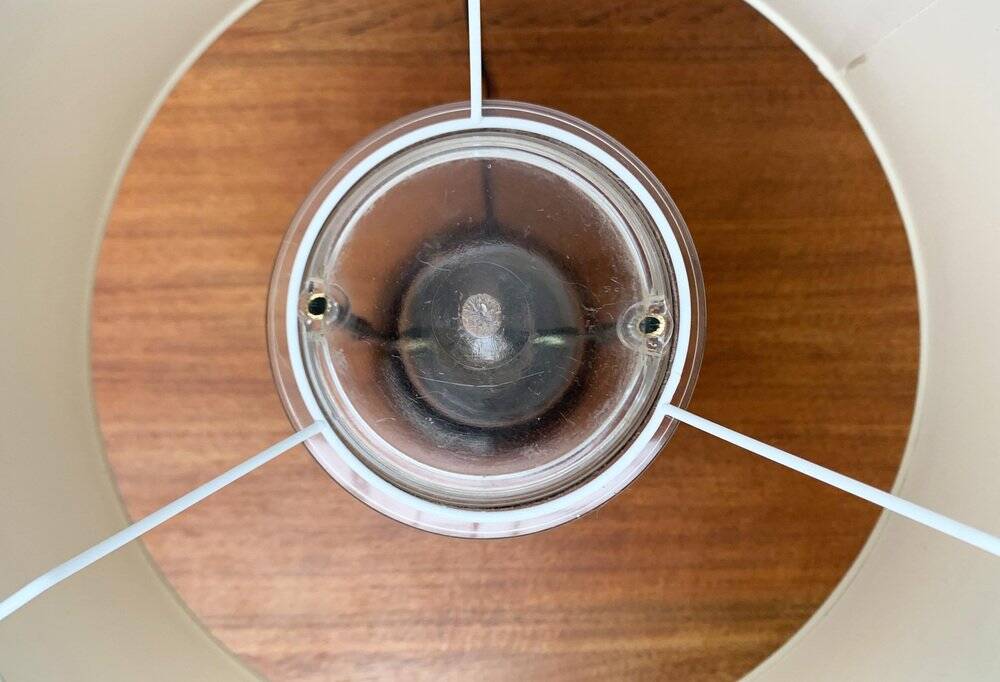 Vintage Danish table lamp model Fleur in glass by Michael Bang for Holmegaard, 1970s.