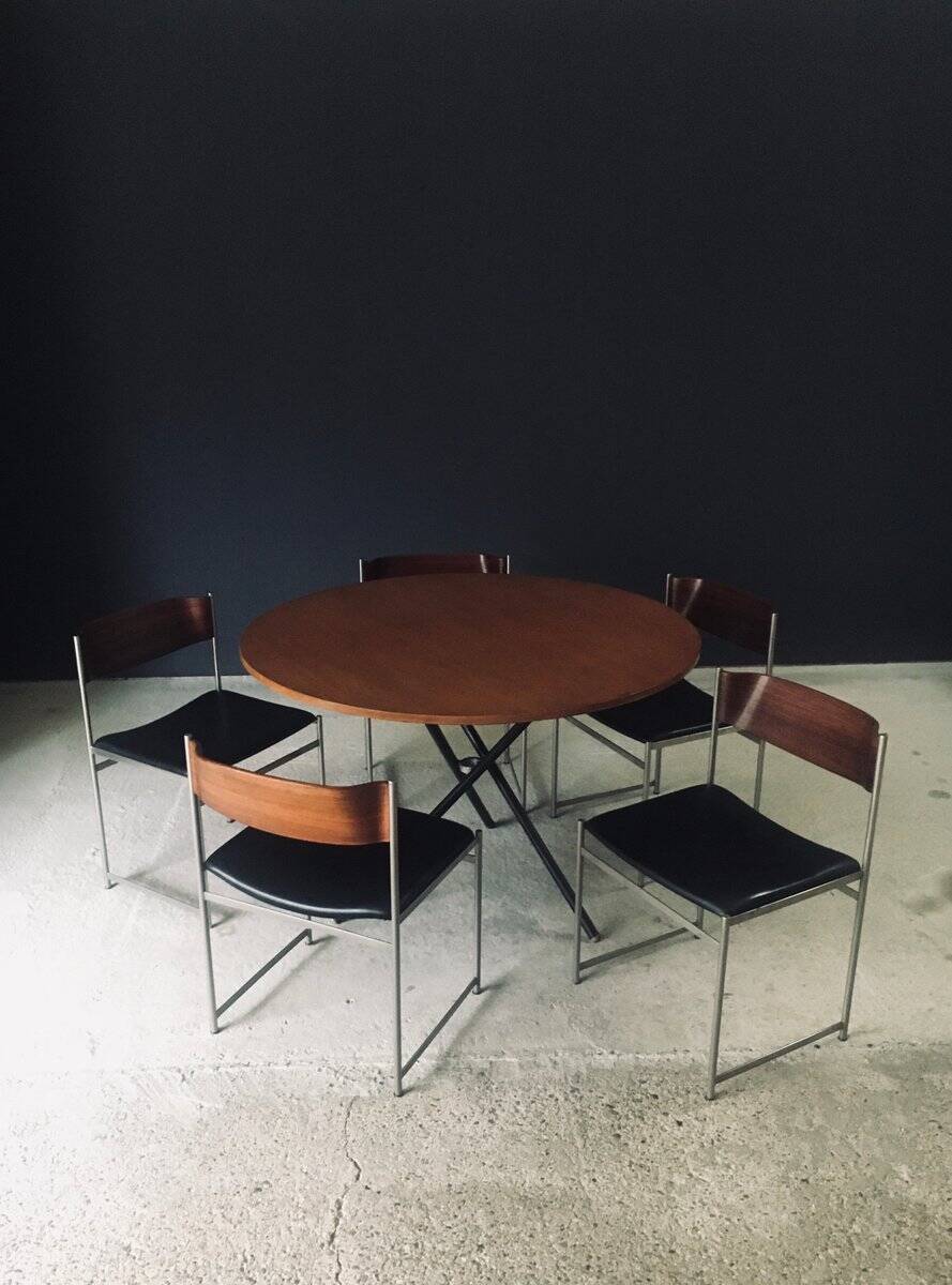 Mid-Century Modern SM08 Dining Chair Set by Cees Braakman for Ums Pastoe, Netherlands, 1960s, Set of 5